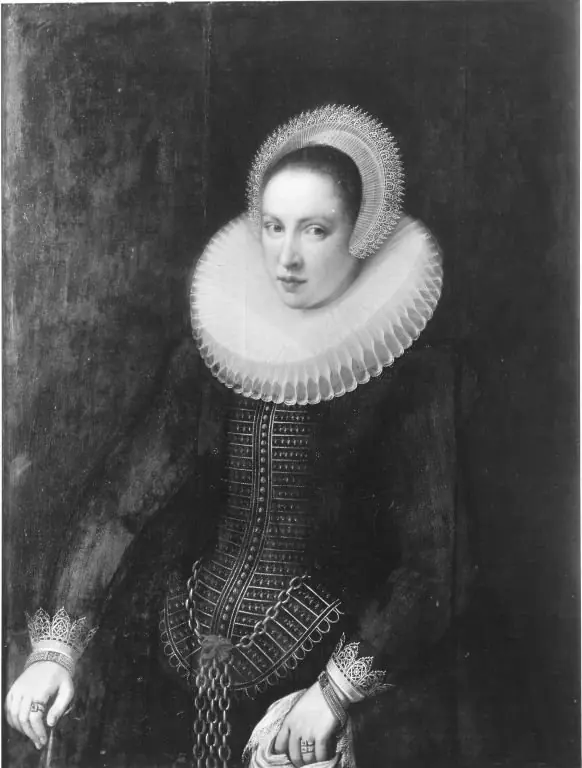 Portrait of an unknown woman aged 28 year, by Hieronymus van Kessel