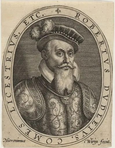 Robert Dudley, Earl of Leicester, by Hieronymus Wierix