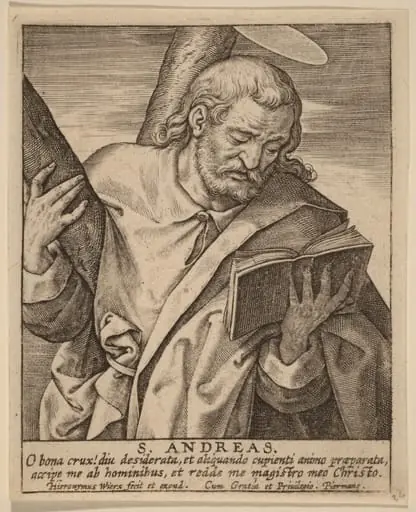 S. Andreas, by Hieronymus Wierix