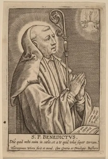 S. P. Benedictus, by Hieronymus Wierix