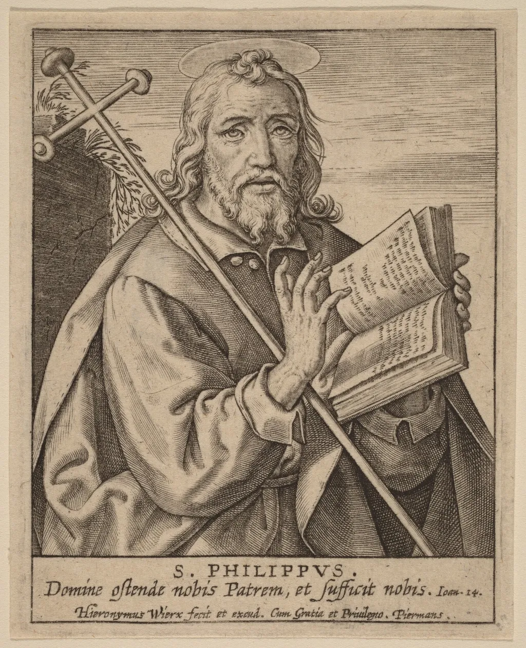 S. Philippus, by Hieronymus Wierix, ink, 1586
