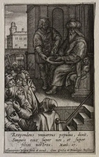 The Passion: Pilate Washing his Hands, by Hieronymus Wierix