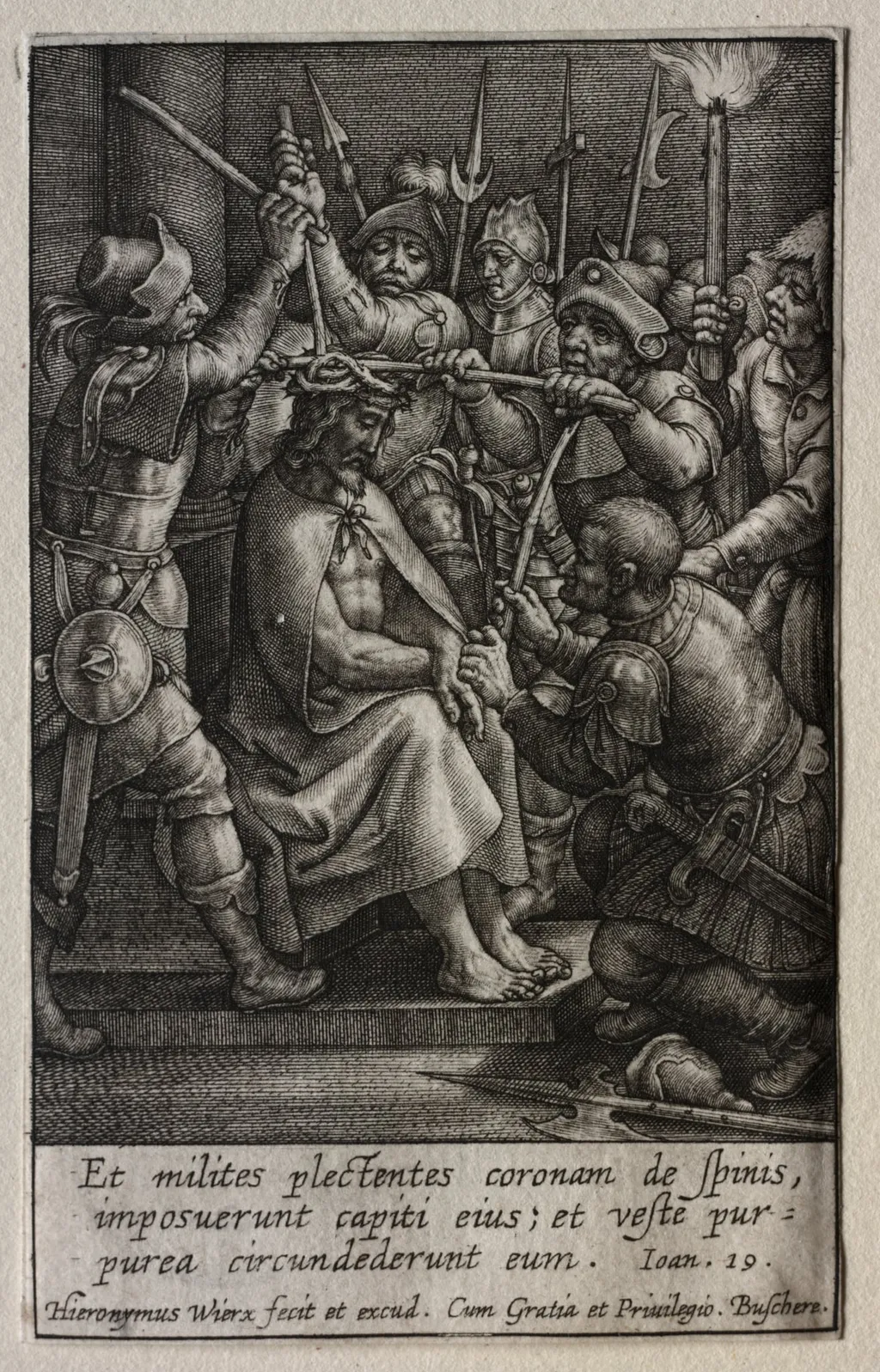The Passion: The Crowning with Thorns, by Hieronymus Wierix, 1619