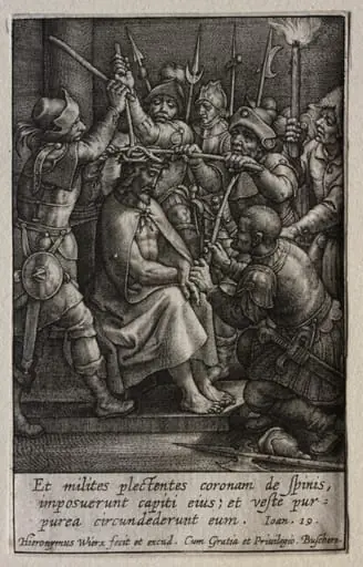 The Passion: The Crowning with Thorns, by Hieronymus Wierix
