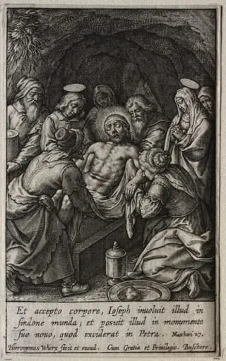 The Passion: The Entombment, by Hieronymus Wierix