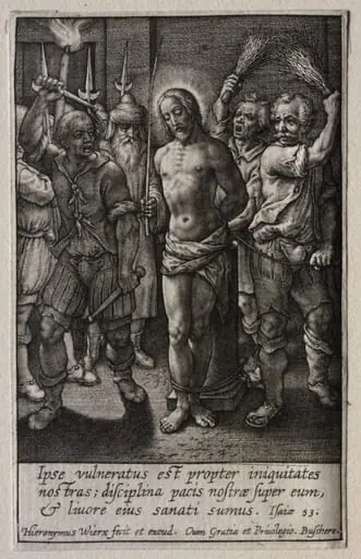 The Passion: The Flagellation, by Hieronymus Wierix