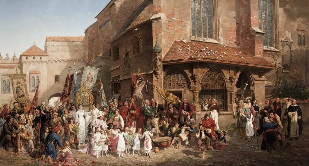 The Corpus Christi Procession, by Hipolit Lipiński