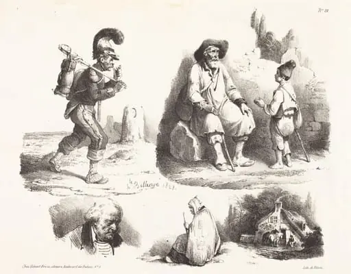Five Vignettes, by Hippolyte Bellangé