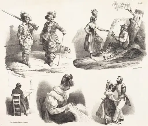 Five Vignettes, by Hippolyte Bellangé