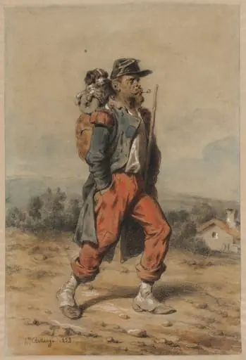 Soldier with Dog, by Hippolyte Bellangé