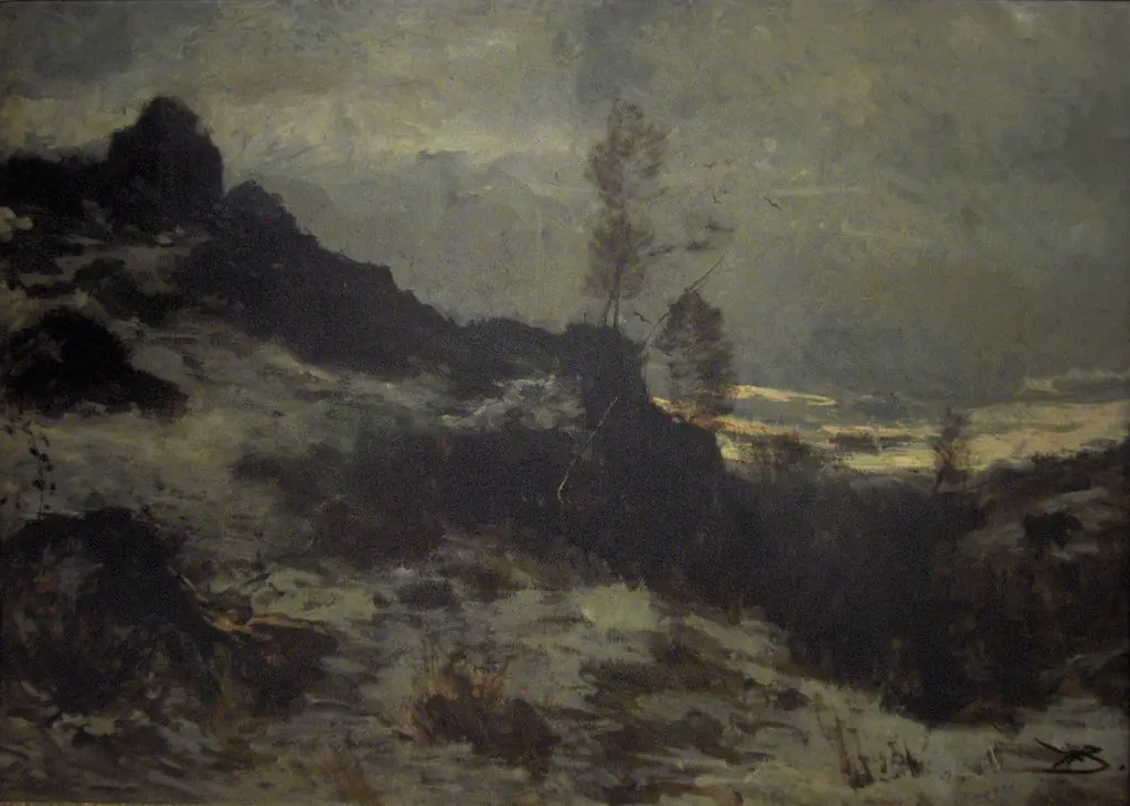 Dusk. Winter, by Hippolyte Boulenger
