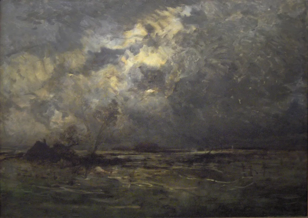 The inundation, by Hippolyte Boulenger, oil, 1871