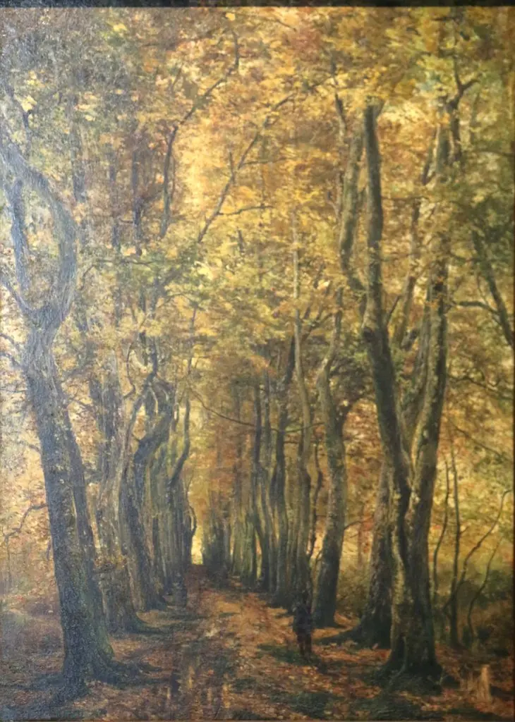 The old hornbeam alley. Tervueren, by Hippolyte Boulenger