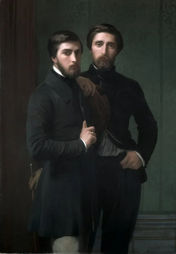 René-Charles Dassy and His Brother Jean-Baptiste-Claude-Amédé Dassy, by Hippolyte Flandrin, unspecified, 1850