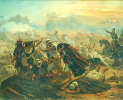 Luptă cu arabii, by Hippolyte Joseph Louis Bellange