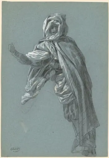 An Arab Rider on Camelback, by Hippolyte Lalaisse