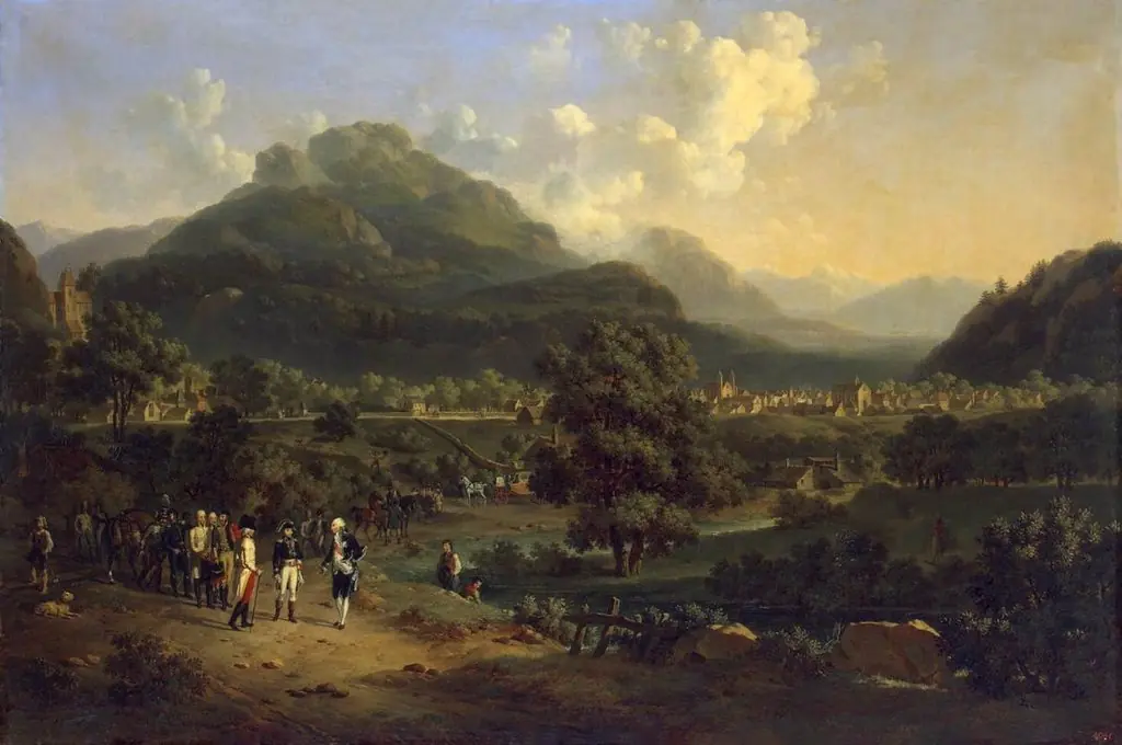 Meeting of Napoleon with the Ambassadors of the Austrian Emperor near Leoben, Steiermark on 7(18) April, 1797, by Hippolyte Lecomte