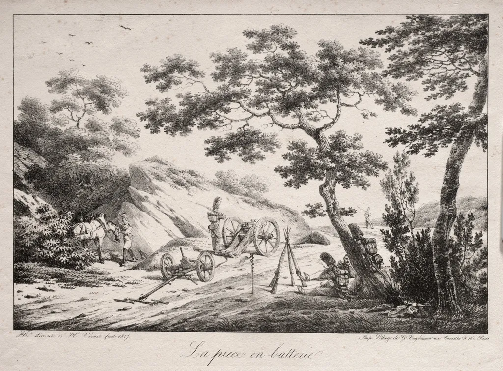 The Canon Ready to Fire, by Hippolyte Lecomte, 1817