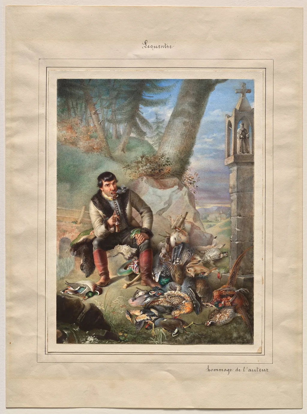 Hunstman with Trophies, by Hippolyte Lequeutre, 1804