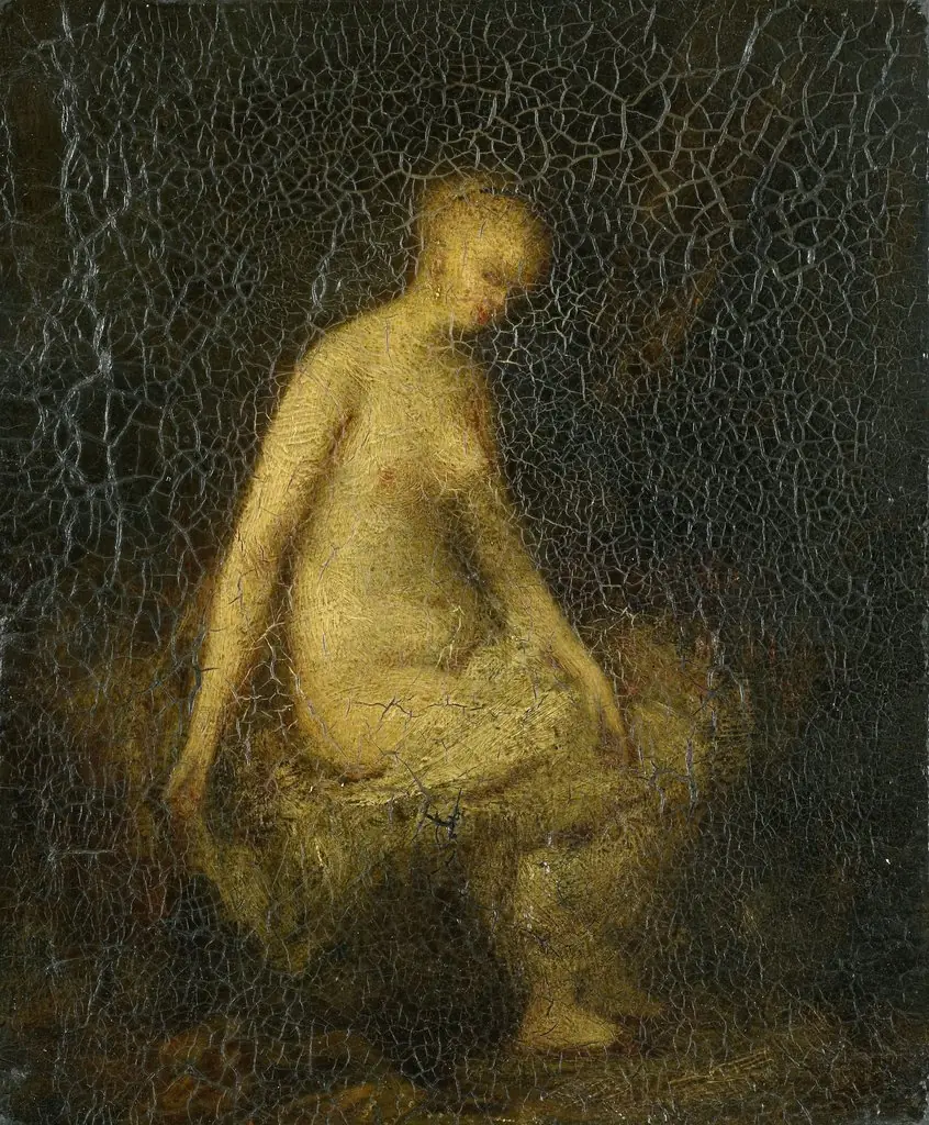 Badende vrouw, by Hippolyte Michaud