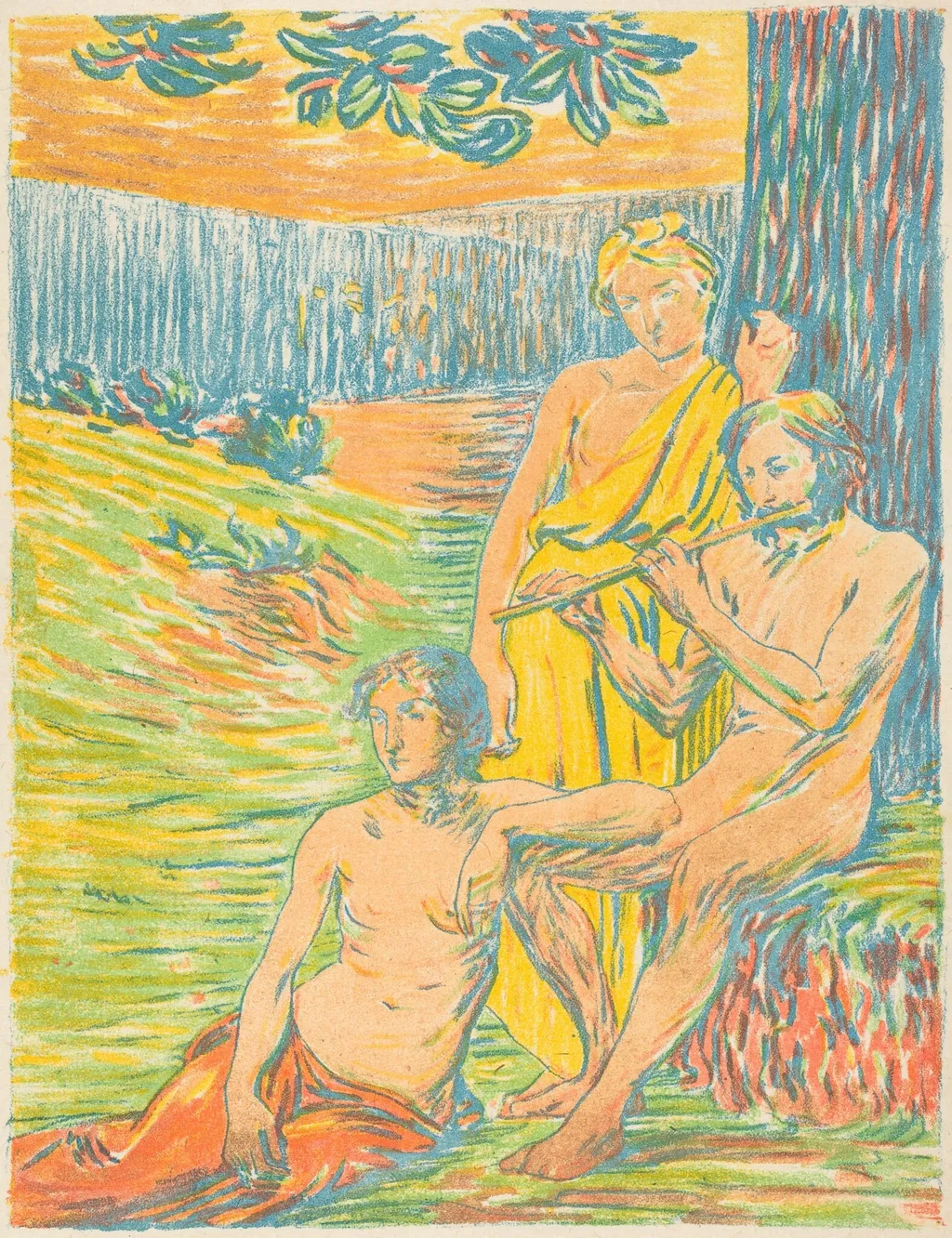 Pan IV (Arcadia), by Hippolyte Petitjean, ink, 1899