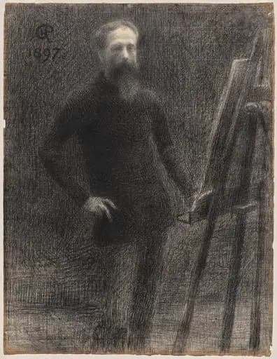 Self-Portrait at Easel, by Hippolyte Petitjean