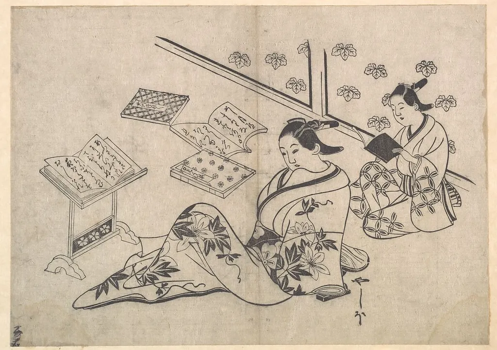 Untitled, by Hishikawa Morofusa, ink, 1716
