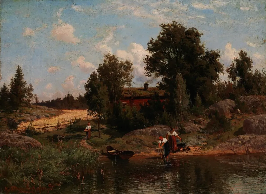 Suomalainen saaristomaisema, by Hjalmar Munsterhjelm, unspecified