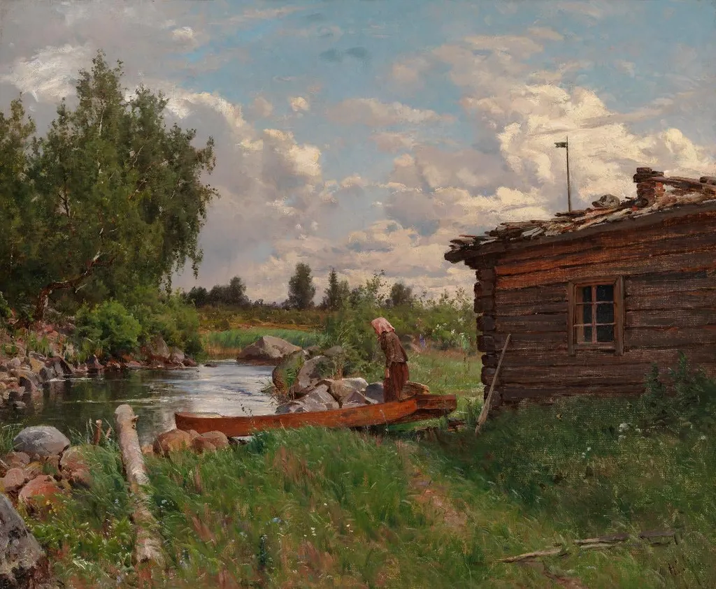 Virran rannalla, by Hjalmar Munsterhjelm, unspecified