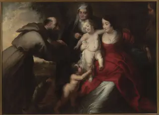 Holy Family with St. Elizabeth, St. John the Baptist as a child and St. Francis