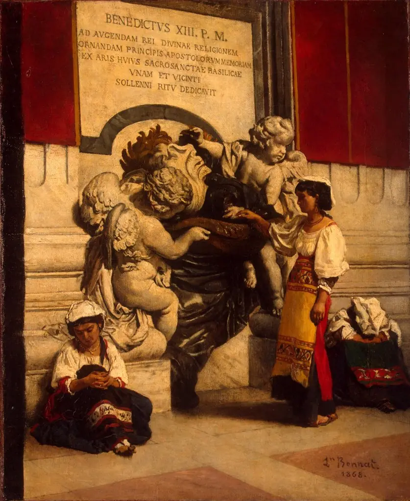 Holy Water Font by St Peter's Basilica in Rome
