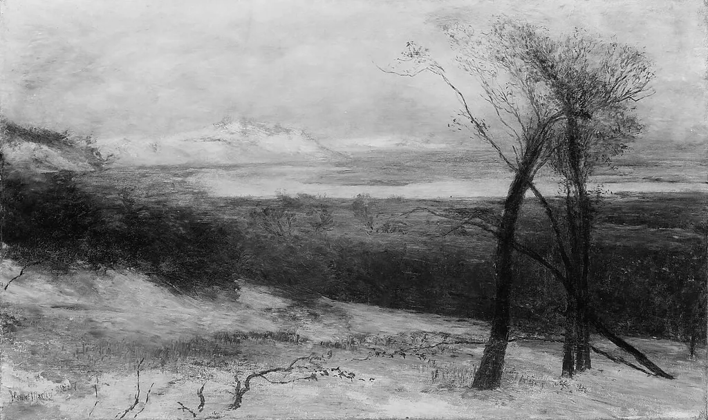 Behind Dunes, Lake Ontario, by Homer Dodge Martin, oil, 1885