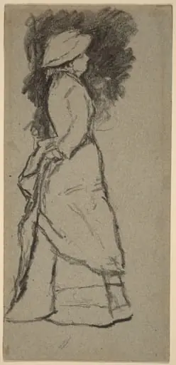 Standing Woman in Profile, by Homer Dodge Martin