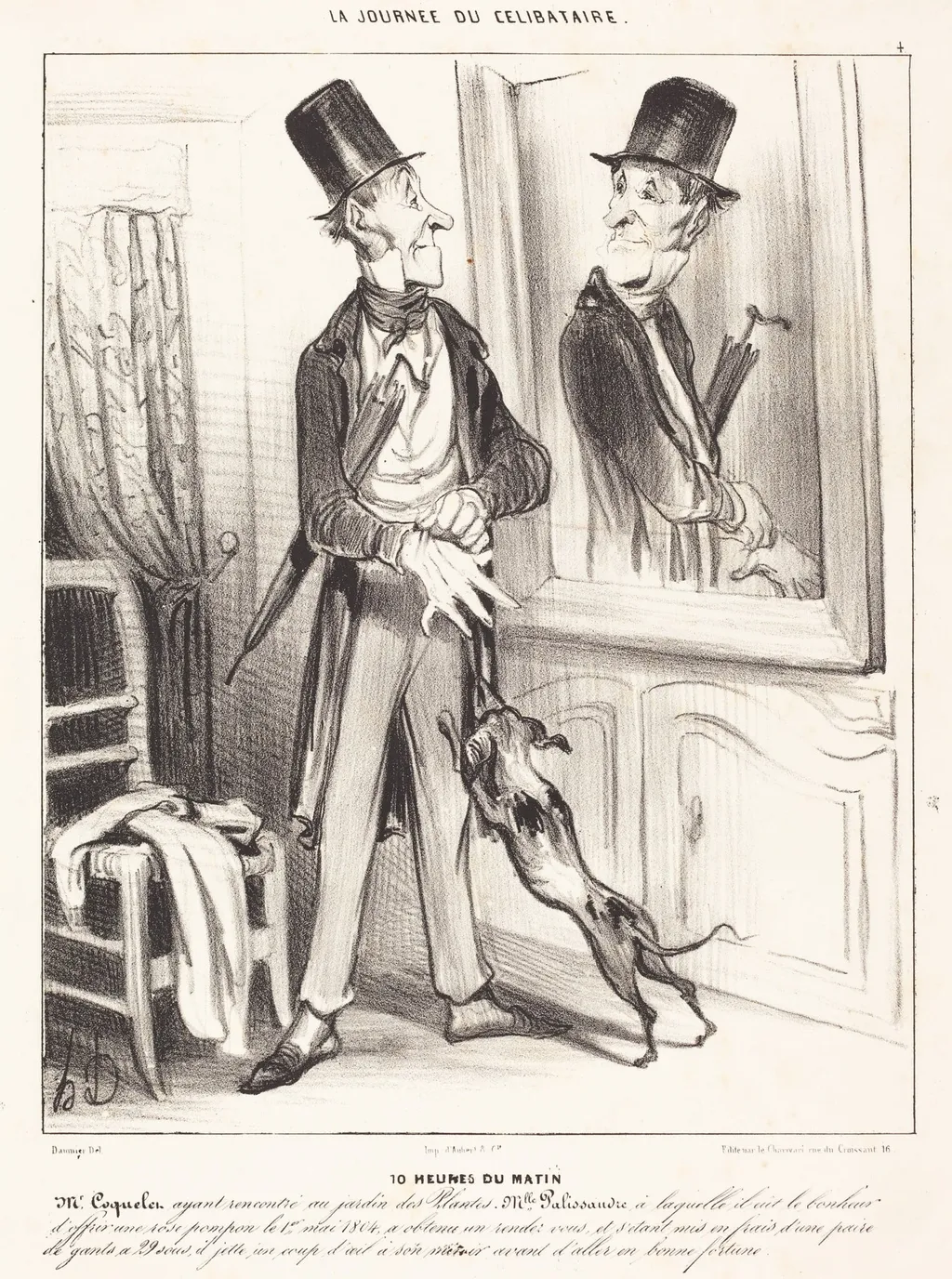 10 heures du matin, by Honoré Daumier, crayon, 1839