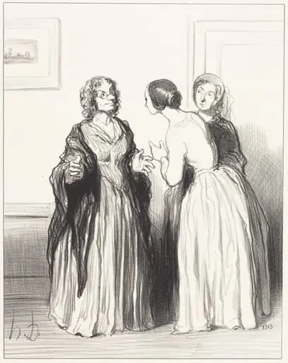 (1er Bas Bleu) - Profitons de l'occasion..., by Honoré Daumier