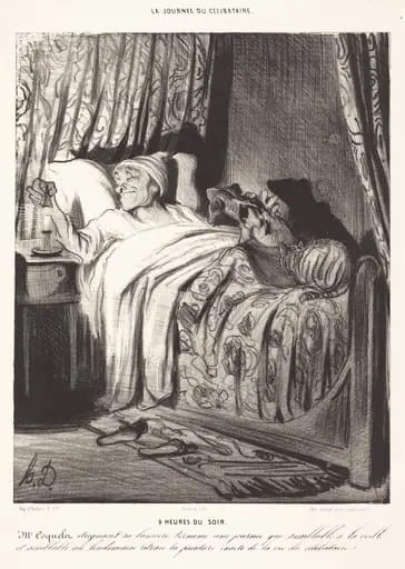 9 heures du soir, by Honoré Daumier
