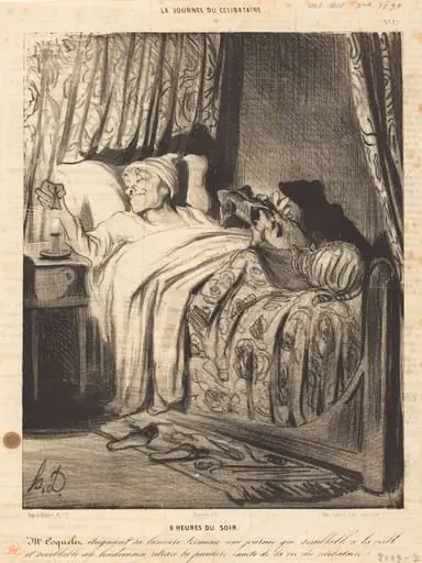 9 heures du soir, by Honoré Daumier