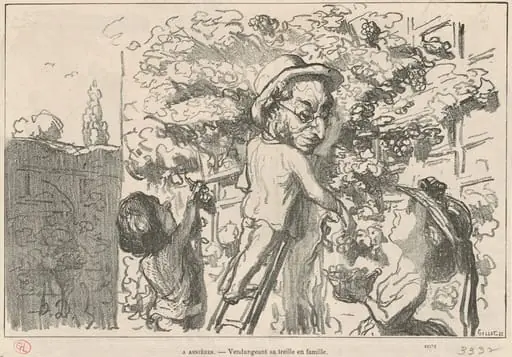 A asnières, by Honoré Daumier