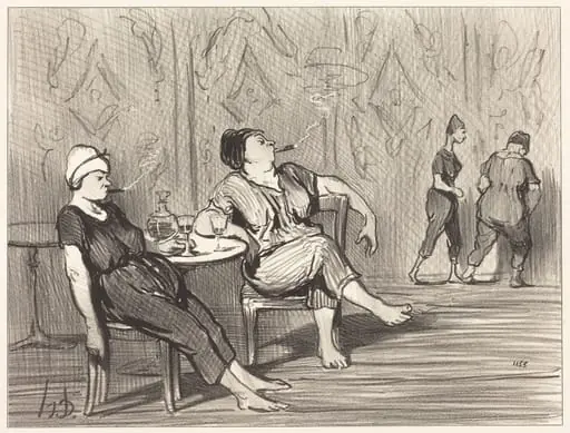 A la buvette, by Honoré Daumier
