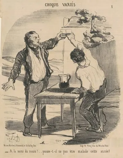 A la santé du raisin! ..., by Honoré Daumier