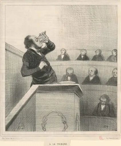 A la tribune, by Honoré Daumier