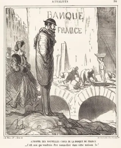 A propos des... caves de la Banque de France, by Honoré Daumier