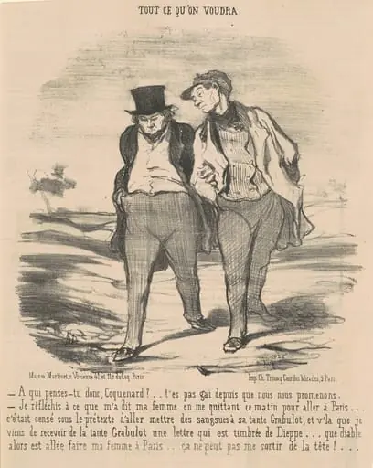 A qui penses-tu donc, coquenard? ..., by Honoré Daumier