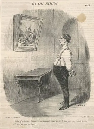 Achat d'un tableau horloge, by Honoré Daumier