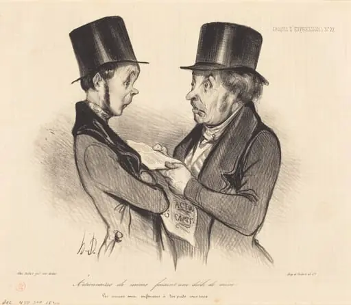 Actionnaires de mines..., by Honoré Daumier