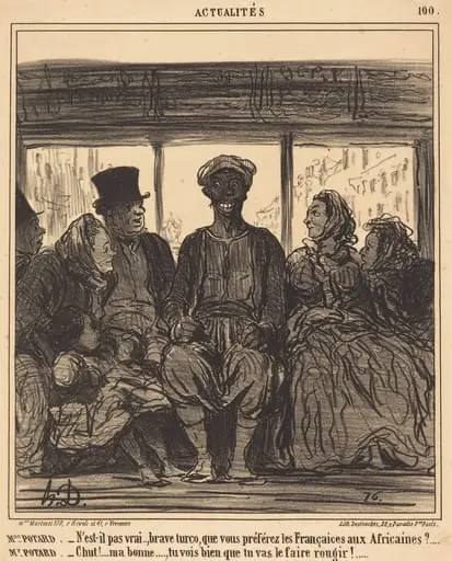Actualités: Mme. Potard - N'est-il pas vrai, brave turco..., by Honoré Daumier