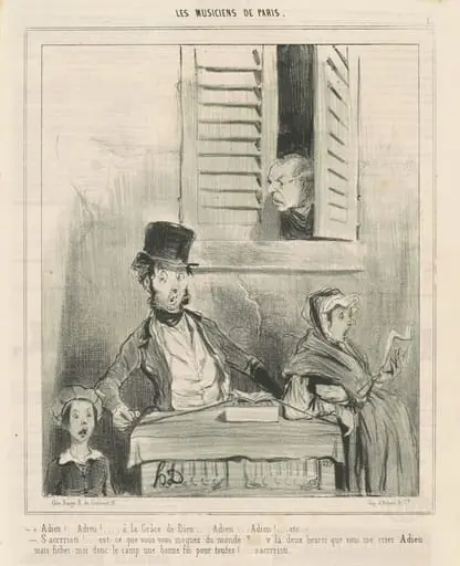 Adieu! ... A la grâce de dieu ..., by Honoré Daumier
