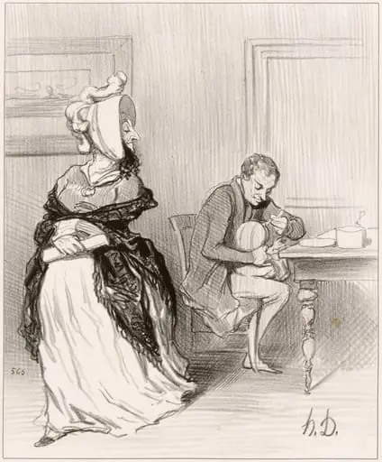 Adieu, mon cher, je vais chez mes éditeurs..., by Honoré Daumier