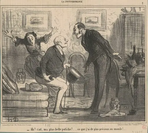 Ah! Ciel, ma plus belle potiche! ..., by Honoré Daumier