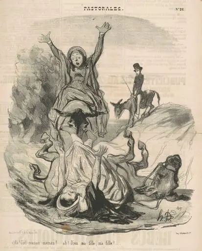 Ah! Ciel maman maman ... Ah! Dieu ma fille ..., by Honoré Daumier